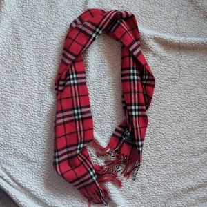 Burberry Red Plaid Scarf